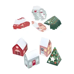 Adventskalender Bastelset 'Weihnachtshaus', 24-teilig