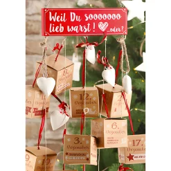 Adventskalender Set 'Zahlenschachtel', 24-teilig