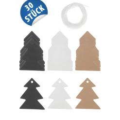Anhängeetikett 'Tannenbaum' 4,5 x 5,5 cm, 30 Stück
