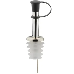 Ausgießer Edelstahl mit Lamellenstopfen und Verschlusskappe