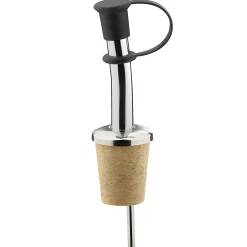 Ausgießerkorken Edelstahl mit Verschlusskappe