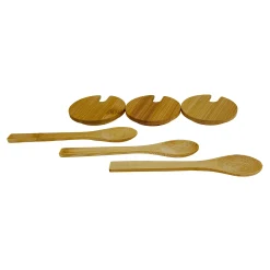 Bambusdeckel Ø 67 mm mit Löffel, 3er Set