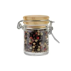 Bügelglas   45 ml mit Holzdeckel