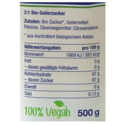 Bio-Gelierzucker 2:1, 500 g
