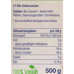 Bio-Gelierzucker 3:1, 500 g