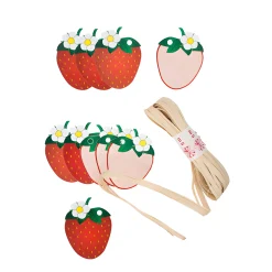 Blattdeckchen-Set 'Erdbeere', 21-teilig