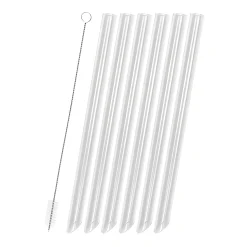 Bubble Tea Glastrinkhalme 21 cm, Ø 14 mm, 6 Stück