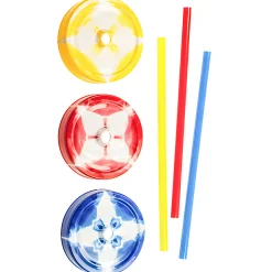 CT 70 Trinkhalmdeckel Batik bunt, Loch Ø 8 mm, 3 Stück