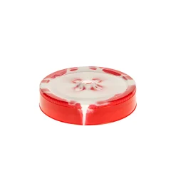 CT 70 Trinkhalmdeckel Batik rot-weiß, Loch Ø 8 mm