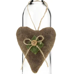 Deko-Anhänger 'Herz' braun