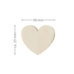 Deko-Herzen 30 x 25 mm, 30 Stück