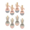 Deko-Holzklammer 'Ostereier-Hasen', 7 cm, 8 Stück