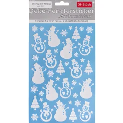 Deko-Sticker 'Wintermotive', 39 Stück