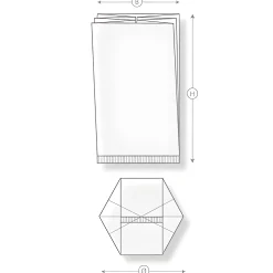 Diamantbeutel  85 x 500 mm Ø 160 mm,  50 Stück