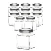 12er Set Cubi 50 ml TO 38 mit Deckel silber
