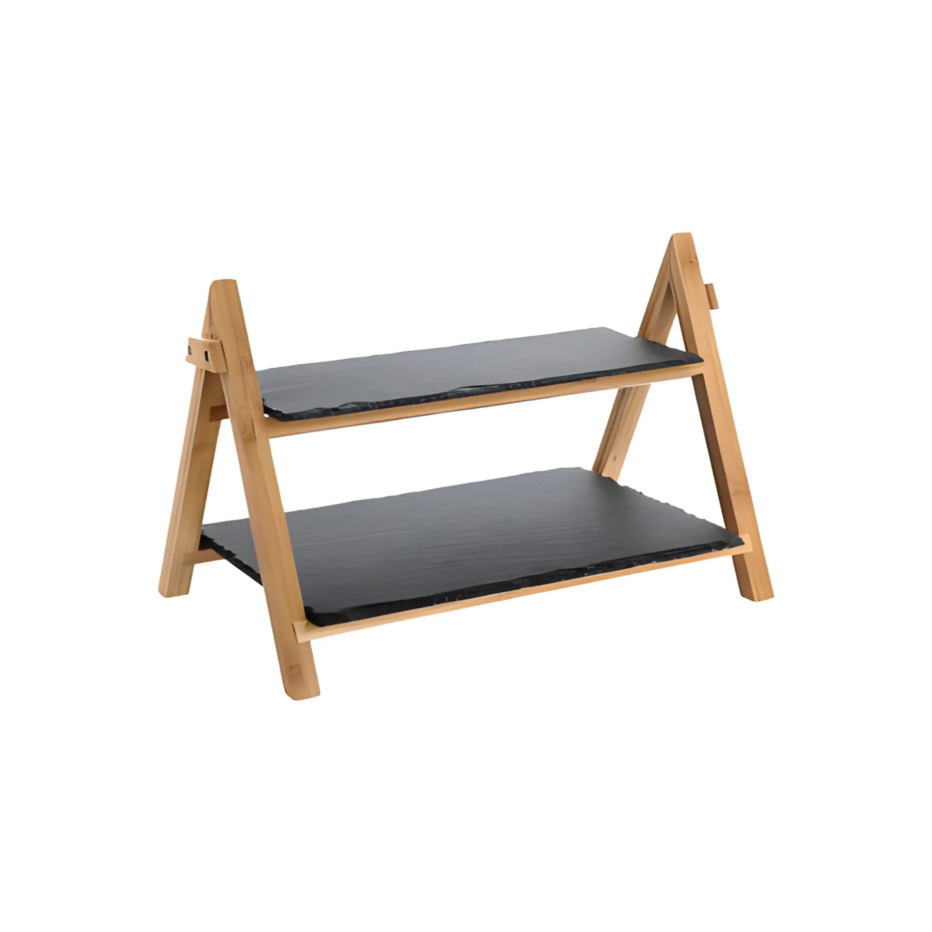 Etagere aus Schiefer/Bambus, 41 x 25 x 27 cm