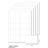 Etiketten 82 x 52 mm weiß -  5 Blatt A4