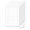 Etiketten 33 x 33 mm weiß -  5 Blatt A4
