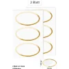 Etiketten 'Rahmen oval in Gold' 64 x 37 mm, 6 Stück