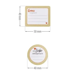 Etiketten 'Selbst gemacht', 30 Stück