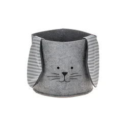 Filzkorb 'Osterhase' Ø 16 cm, grau