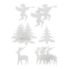 Filz-Sticker 'Elch, Tannen und Engel', 16 Stück