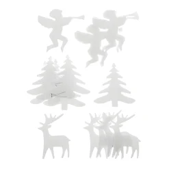 Filz-Sticker 'Elch, Tannen und Engel', 16 Stück