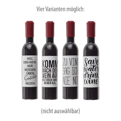 Flaschenöffner/Korkenzieher 'Weinflasche mit Spruch'