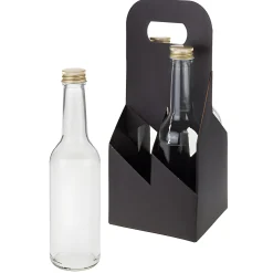 Flaschenkarton 4er 130 x 130 x 290 mm schwarz