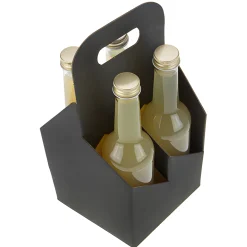 Flaschenkarton 4er 130 x 130 x 290 mm schwarz