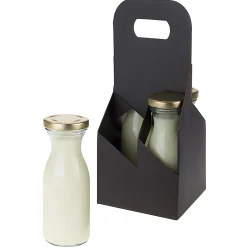 Flaschenkarton 4er 130 x 130 x 290 mm schwarz