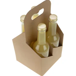 Flaschenkarton 4er 130 x 130 x 290 mm natur