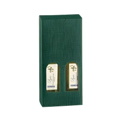Flaschenkarton 2er 110 x 55 x 240 mm grün