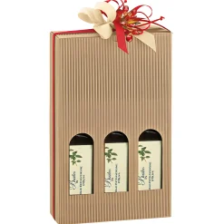 Flaschenkarton 3er 200 x 65 x 320 mm natur