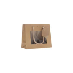 Geschenktüte mit Sichtfenster natron, mittel