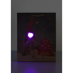 Geschenktüte 'Weihnachtswichtel' mit LED, mittel