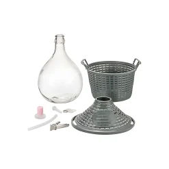 Glasballon 5000 ml gebohrt mit Ablassgarnitur