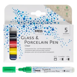 Glasmalstifte in verschieden Farben, 5 Stück