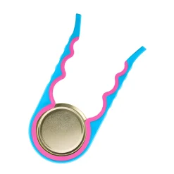 Gläser- und Flaschenöffner universal, blau/pink/grün