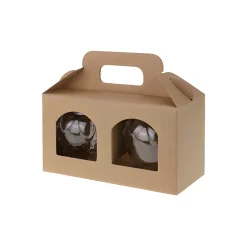 Gläserkarton 2er 170 x 80 x 90 mm natur