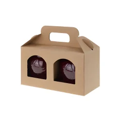 Gläserkarton 2er 170 x 80 x 90 mm natur