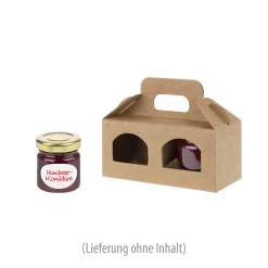 Gläserkarton 2er 110 x 50 x 50 mm natur