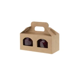 Gläserkarton 2er 110 x 50 x 50 mm natur