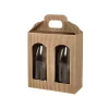 Gläserkarton 2er 130 x 60 x 150 mm natur
