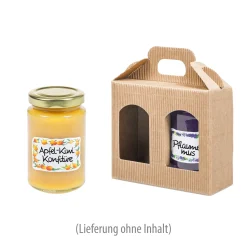 Gläserkarton 2er 130 x 60 x 120 mm natur