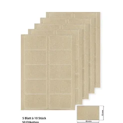 Grasetiketten 85 x 55 mm, 5 Blatt A4, 50 Stück