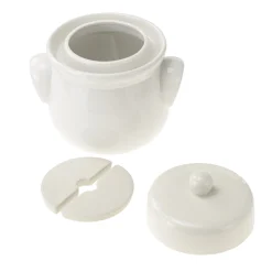 Gärtopf  3 Liter creme-weiß mit Beschwerungssteinen