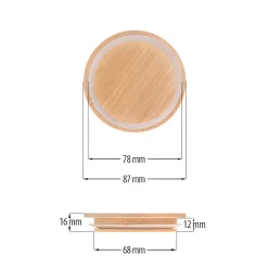 Holzdeckel Ø  87 mm, auch für WECK RR 80