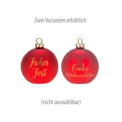 Kartenhalter 'Christbaumkugel' rot, Ø 8 cm