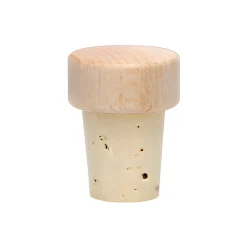 Korken 14/17 mm mit Holzscheibe Ø 26 mm